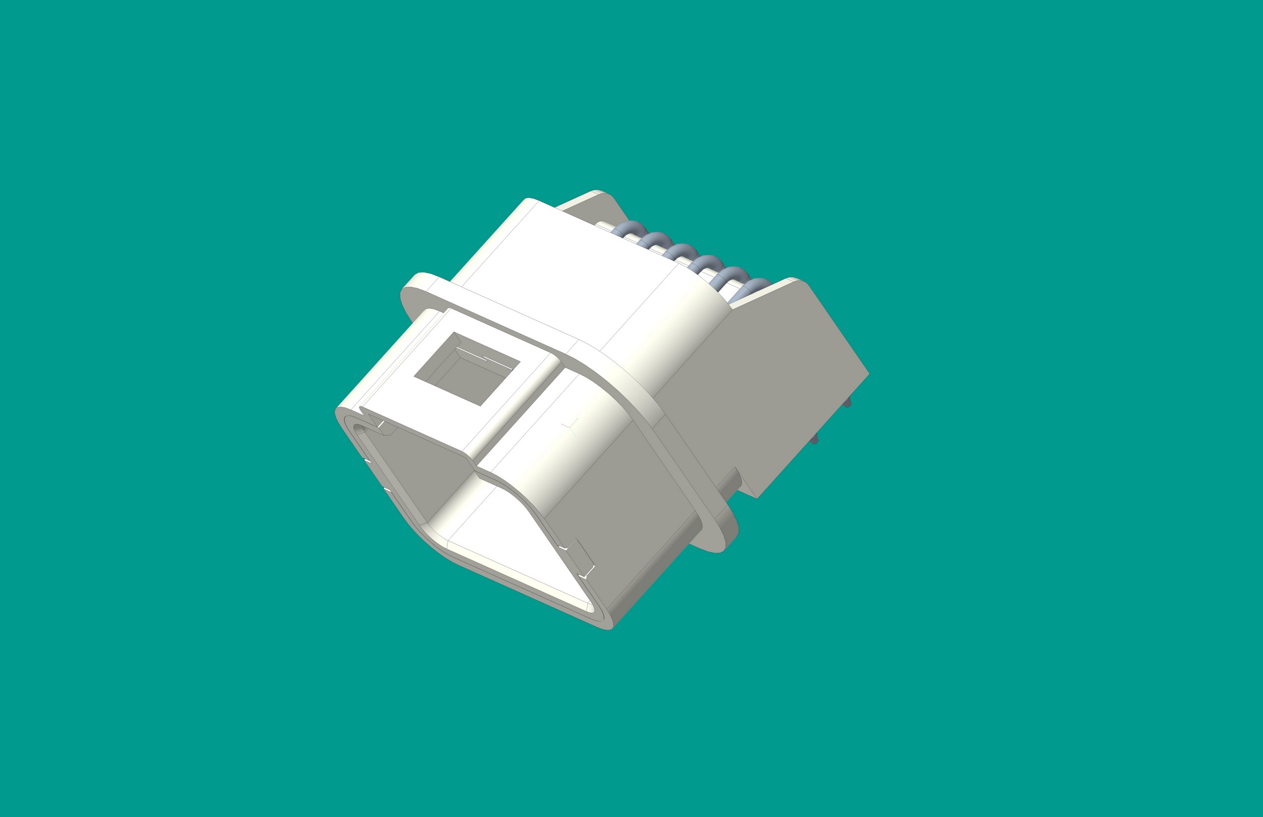 2.0間距雙排臥式針座12位本色