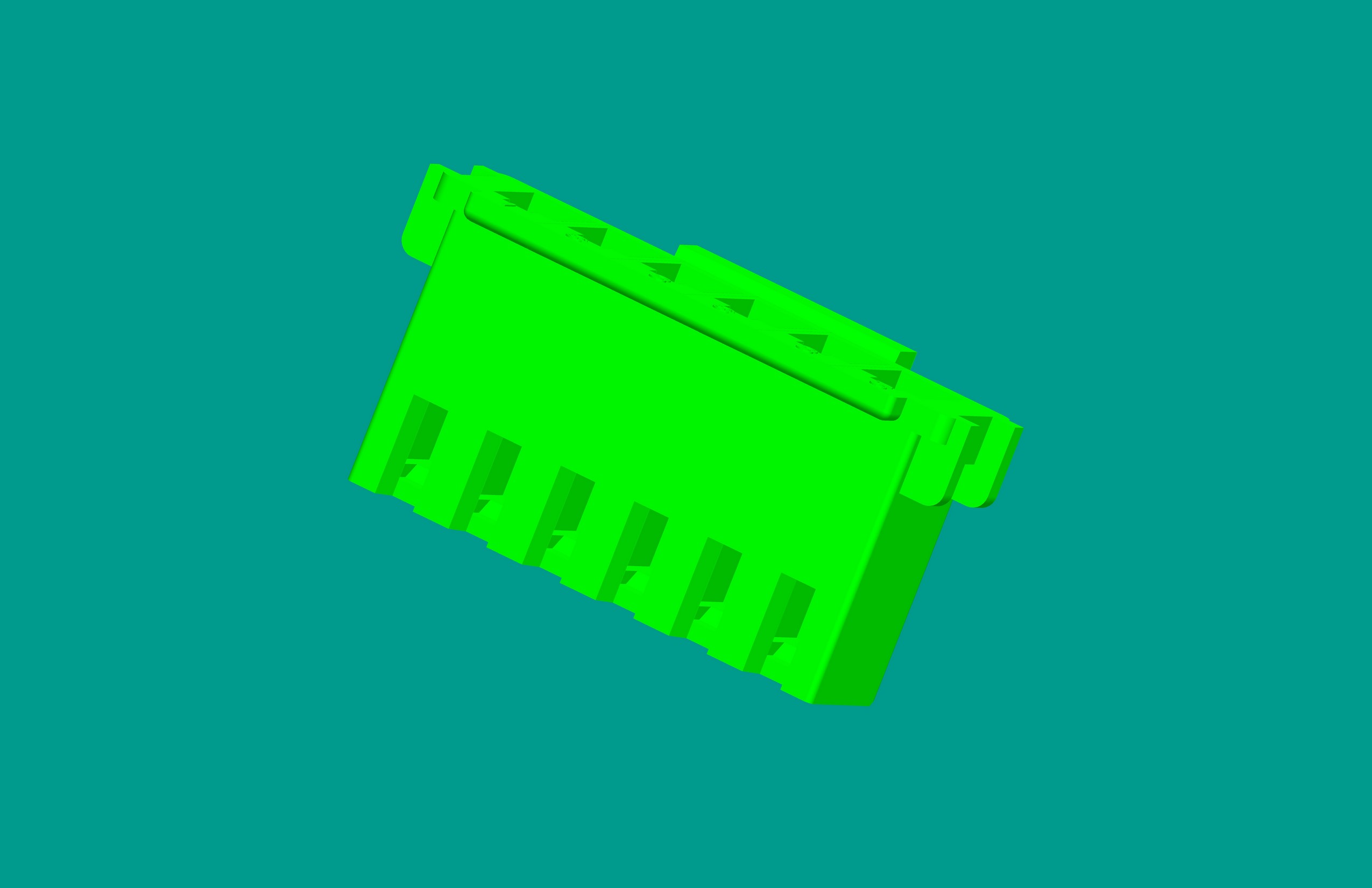 XHD帶扣塑件-6Y插頭/綠色/