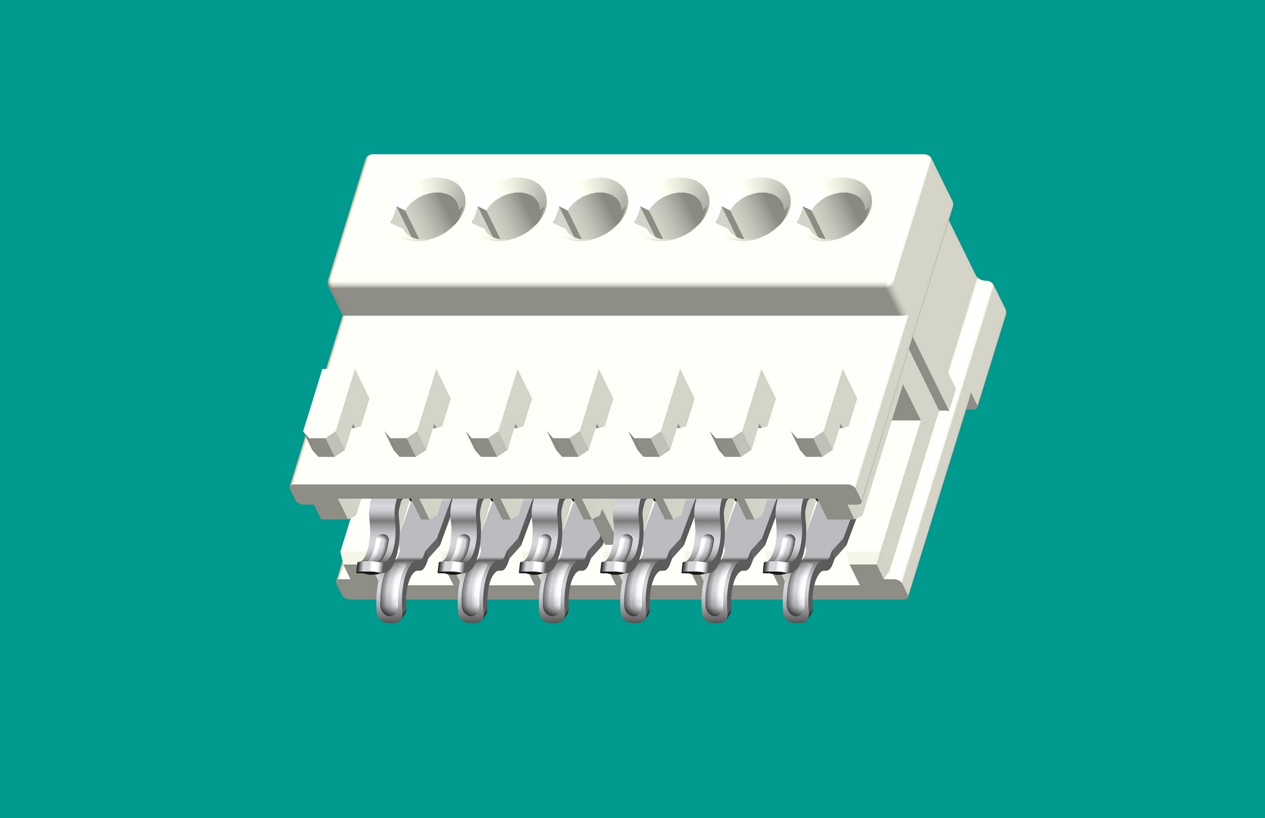 RAST2.5定位孔座6位-高灼熱絲